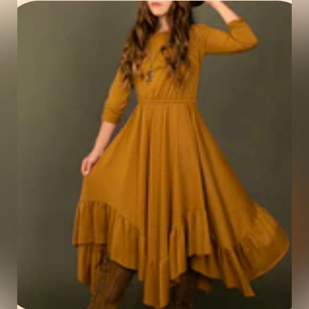 Joyfolie Girls Zonia Dress in Mustard